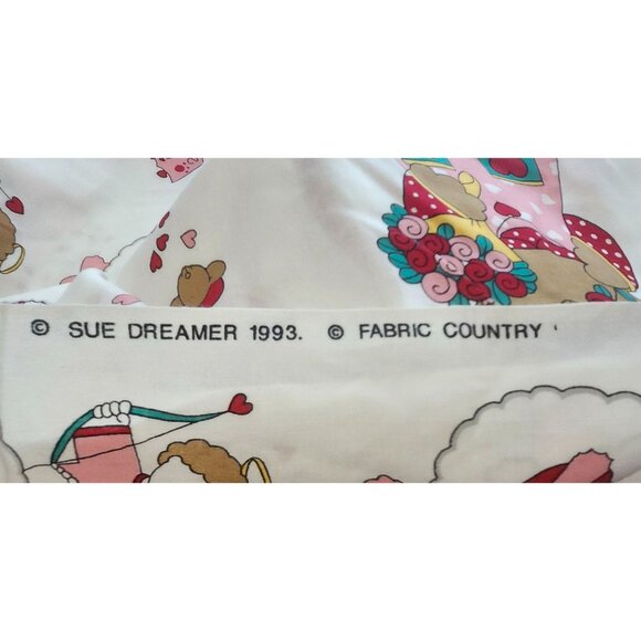 Sue Dreamer 1993 Fabric Country 9 Sew Panels Valentine - Picture 2 of 7